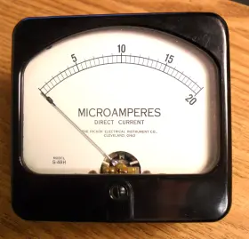 S-48h Hickok Dc Current Microamperes Panel Meter - To 20 Ma