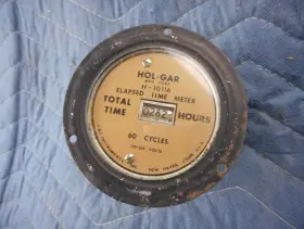 H-10116 Hol-gar Vintage Elapsed Time Meter Hours Gauge Military Generator
