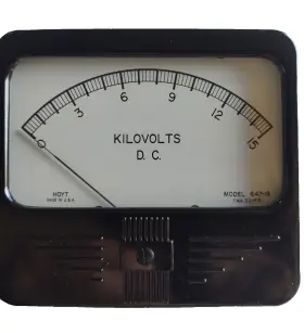 647-19 Hoyt Model / 0-15 Kilovolts D.c. Panel Mount Meter