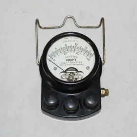 Gt-20 Hoyt Vintage Model Volt Ammeter 60a 20v- Meter Bakelite Case