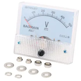 85c1-v-50v Hua Baomain Analog Voltmeter 85c1 Dc 0-500v Rectangle Volt Panel Meter Gauge #2