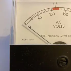325p Ideal Precision Meter Co Vintage Panel Inc 1000 O / V #2