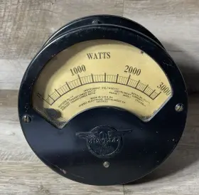 825r54 Jewell Vintage 1930s Electrical Instrument Co. Xl Volt Meter 8 Inch L