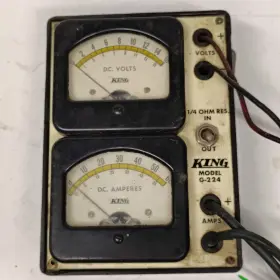 G-224 King Vintage Model Dc Volts And Amperes Meter Box Untested #3