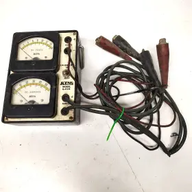 G-224 King Vintage Model Dc Volts And Amperes Meter Box Untested