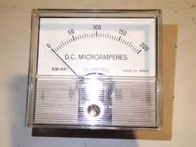 Km-66 Kyoritsu D.c. Microamperes Analog 0-200 Panel Meter New Vintage Japan