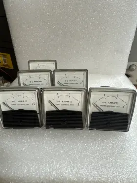 Edn-30-046 Lambda Lot Of 6 Dc-amperes Meter To 1.5 - New Nos Bin2