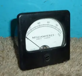 53sn Marion Dc Milliamperes Panel Meter 0-100 Ma 3in X Good Condition