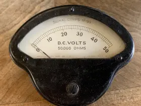 If-93 Marion Electric Mc1-m Inch Signal Corps Panel Meter 0-50 Vdc Model