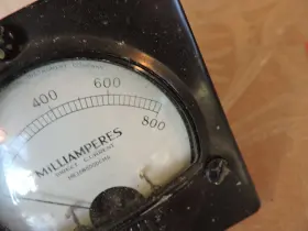 Mr38w800dcma Marion Antique 1920s Metal Brass Dc Milliamperes Gauge/meter 0-800ma #3