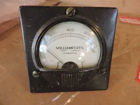 Mr38w800dcma Marion Antique 1920s Metal Brass Dc Milliamperes Gauge/meter 0-800ma