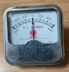 St-30 Matco Tools Dc Amperes Current Indicator 0-600 A. Gauge Meter