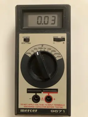 9671 Mercer Electronics Digital Capacitance Meter Euc 9671 Mercer Electronics Digital Capacitance Meter Euc