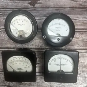 341-he Metermod 4 Vtg Panel Meters Marion Electric Weston Instruments Roller-smith And