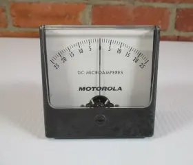 72c8299481 Motorola Vintage Panel Meter Dc Microamperes 0-25