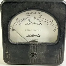 74881 Motorola Vintage Model #74881 Dc Microamperes 2 Inch Round Panel Meter Gauge 0-50 #2