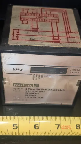M600-wm4 Multitek 3 Phase Wire Kilowatt Hour Meter
