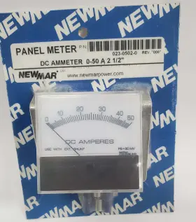 023-0502-0 Newmar Analog 2-1/2 Inch Square Panel Meter 50 Amp Dc Gauge