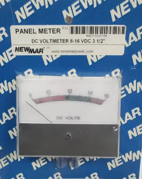9161-5 Newmar Panel Meter Dc Voltmeter 8-16 Volts 3-1/2 Inch