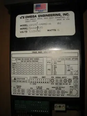 Dp25-vrms-a Omega Panel Mount Voltmeter 1/8 Din Selectable Ranges 2 Ro 1 Ao Dp25-vrms-a Omega Panel Mount Voltmeter 1/8 Din Selectable Ranges 2 Ro 1 Ao
