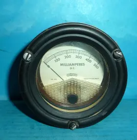 631-219 Phaostron Dc Milliamperes Panel Meter Sealed 0-500ma Deep Set 3 1/2in 631-219 Phaostron Dc Milliamperes Panel Meter Sealed 0-500ma Deep Set 3 1/2in