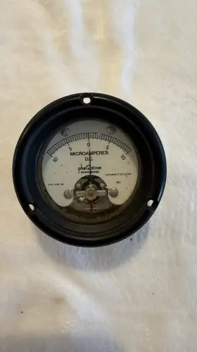 Phastron Mr26w1tdcuar Vintage Dc Microammeter Panel Meter 10 A Ruggedized
