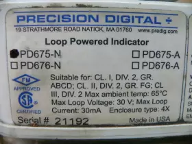 Pd675-n Precision Digital Loop Powered Meter #3 Pd675-n Precision Digital Loop Powered Meter #3