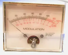 D-1048317t82 Probably Modutech Analog Modulation Meter 5 By 2 1/2 Inch 400 Uamps Full Scale Lite