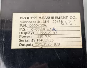 Q9004dcr6 Process Management Ac 0-1a Digital Panel Meter Untested As-is #3
