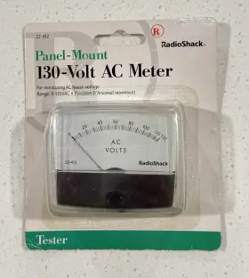 22-412 Radio Shack New Sealed Radioshack Home Panel Mount 130 Volt Ac Meter - Model