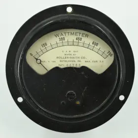 66722 Roller Smith Vintage Panel Wattmeter 0-750 Car 847 No
