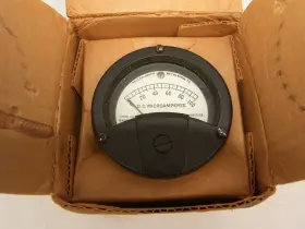 Ddhrg-45961 Roller Smith Vintage Nos 0-100 Dc Microamperes Round Meter Panel Gauge