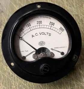 Mr35w30dac Roller-smith Vtg Bethlehem 300 Ac Volt Meter Gauge Industrial Electronics