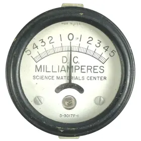 D-3017p-1 Science Materials Center Dc Milliamperes Vintage Gauge Panel Meter