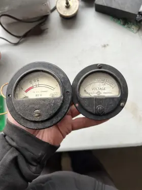 Zm32-k Sherman Industrial Simpson Electric Co. Vintage Panel Meter Lot Soviet 80v Gauge Voltage Steampunk