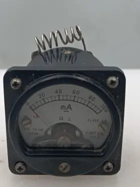 Co-36 Shield 1955 Japan 1 5/8 Inch Square 0-100 Ma Vintage Panel Meter Type M1