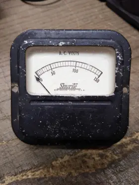 010826-07-rk Shurite Vtg Ac Volts 0-150 Panel Meter Gauge 2.5 Inch X 2.5/8