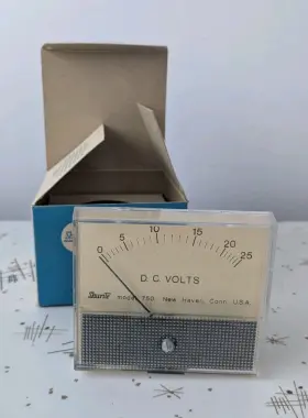 Shurite 7109z Panel Meter Dcv 0-25 Model 750 Nos Gauge W Box