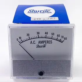 75072 Shurite Ac Ammeter Panel Meter 0-80 Aca Model 750 Nos With Box