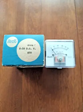 850-8122 Shurite Panel Meter 0-50 Dc Volts 8122z Series 850 Nos 850-8122 Shurite Panel Meter 0-50 Dc Volts 8122z Series 850 Nos