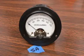 0-500ua Simpson Round Panel Meter 0-500 Dc Microampers Lot 5a
