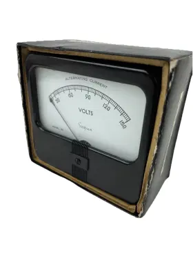 08780 Simpson Rectangular 4-1/2 Inch 0-100 Volts Ac Panel Meter Mod 59