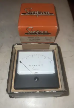 09720 Simpson Model 1327 Analog 0-10 Vdc Volts Panel Meter Wide Vue Cat Number 2690