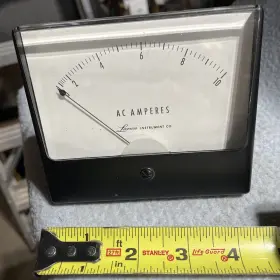 11027 Simpson 0-10 A-c Amps Analog Panel Meter Direct Connect Test Good