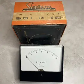 1329-c Simpson Vtg Unused Elec. Co. Panel Meter Dc Volts 0-30 Model 1329 C Wide Vue