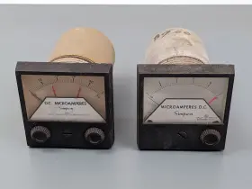 16606 Simpson 2 Dc Microamperes Panel Meters Vtg As-is Untested