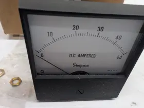 2123-17484 Simpson Ammeter 0-50a Panel Mount Military Nos