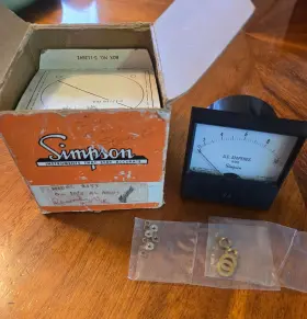 2153m-0-10 Simpson 2153m-0-10/5 2153 0-10 Ac Amperes Amp Meter Panel Nos Old Stock