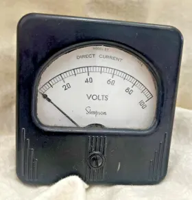 30540 Simpson Vintage Model D.c. Volts Panel Meter 0-100 3 Inch