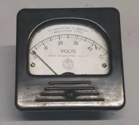 321731 Simpson Vintage Ac Voltmeter Rectifier Type Panel Meter Made In Usa